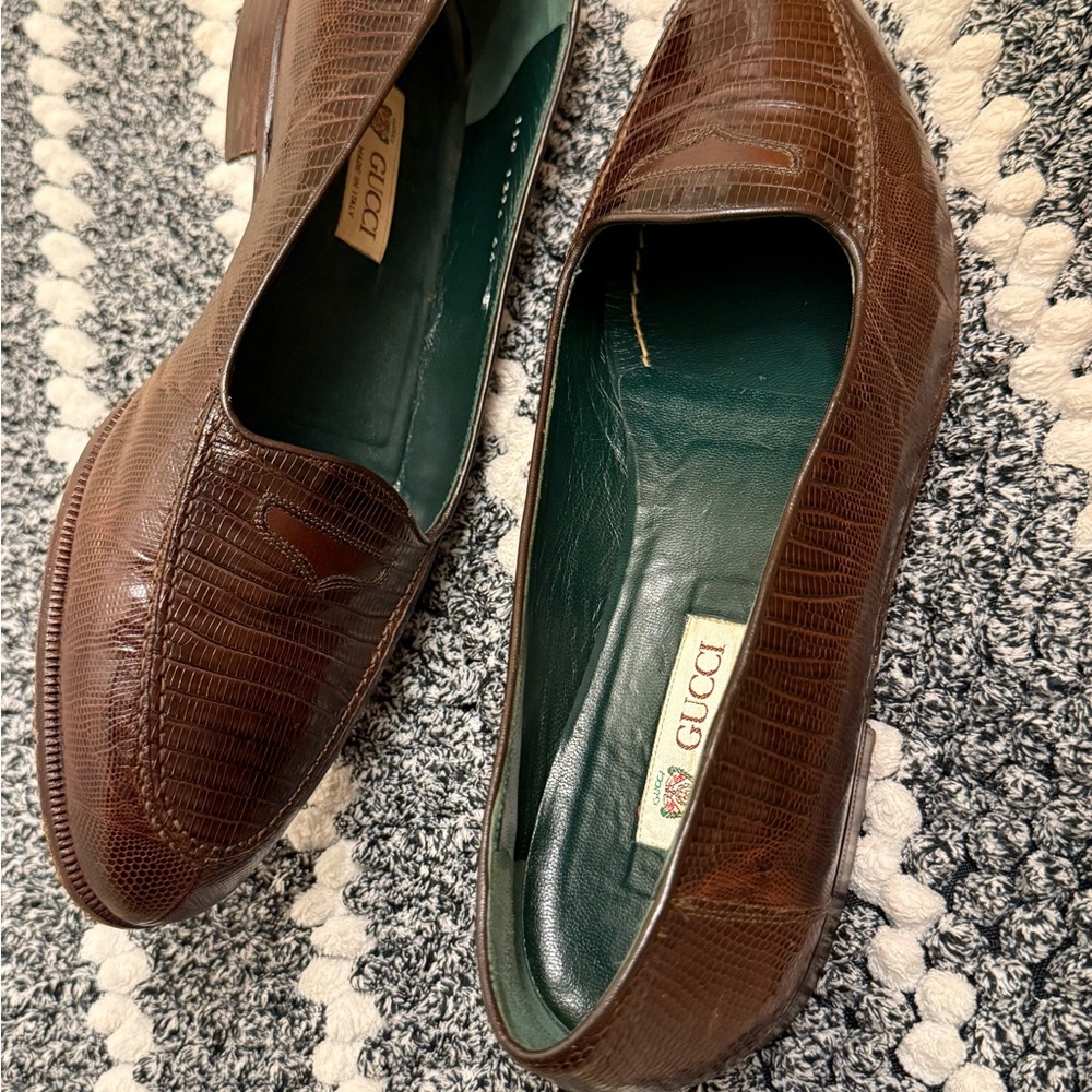 Gucci Men's Dark Brown Leather Loafers - Picture 4 of 6